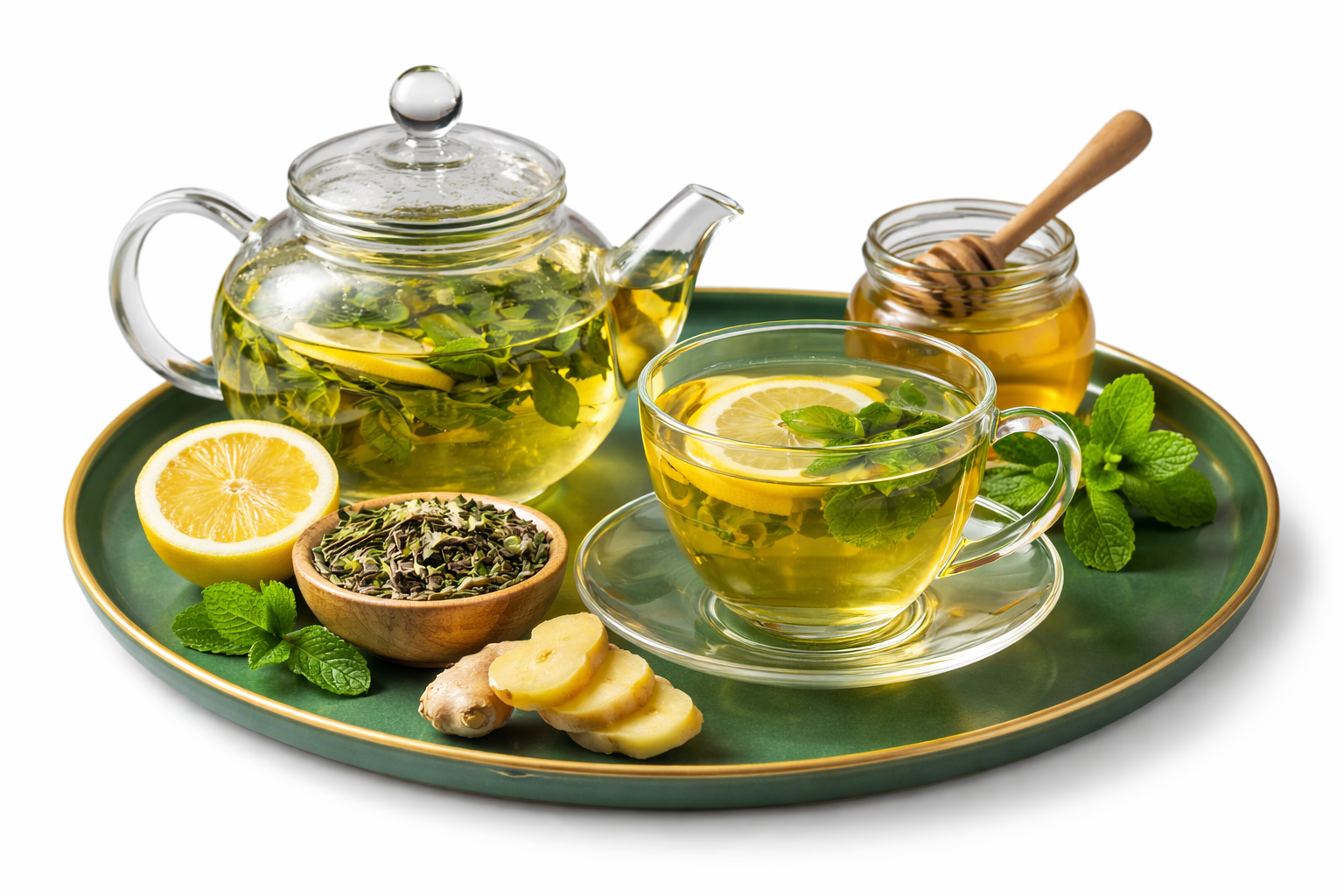 Green tea with lemon